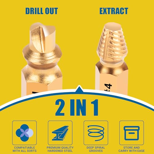 10 PCS Damaged Screw Extractor Set - size: 10 Pieces
