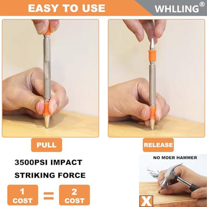 WHLLING 4 Pieces Dual Head Nail Setter, Dual Head Center Punch