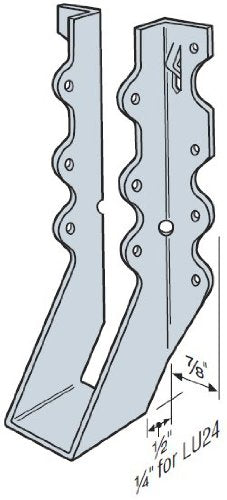 Simpson Strong-Tie Joist Hanger LU28 - Economy Standard, 2x8, Zinc, Wall Mount - 200 Pack