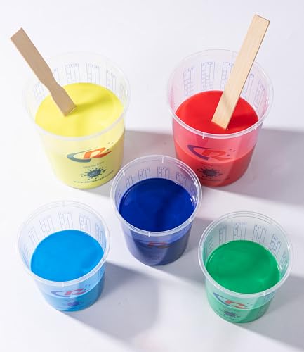 Paint Mixing Cup 40 Ounce, Accurate Measurements in Ratios and OZ. and ML, 36PCS Plastic Graduated Measuring Cups with 12PCS Lids for Paint, Resin, Epoxy, Acrylic, Pigments, Art - color: 40 ounce, size: Cups - Box of 36 + 12 Lids