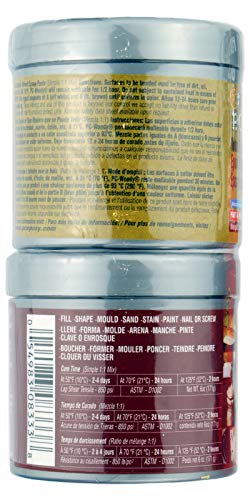 PC Products PC-Woody Wood Repair Epoxy Paste, Two-Part 6 oz in Two Cans, Tan 083338 - size: 6 oz, style: PC-Woody