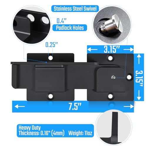 GreaTalent 7.5" Heavy Duty Flip Gate Latch Lock for Wooden Fence Gate