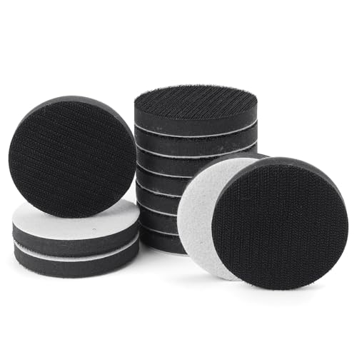 POLIWELL 12 Pack 3 Inch 75mm Foam Buffing Interface Pad