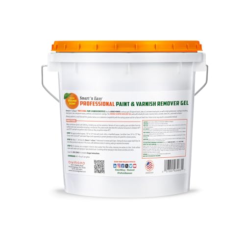 Smart 'n Easy Professional Paint & Varnish Remover - Orange Citrus Scent - Removes Oil, Latex, Acrylic, & Water-Based Paints, Urethanes, Elastomerics, Epoxies, High-Performance Coatings - Gallon - size: GALLON