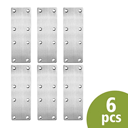 140 x 50 x 2mm Flat Mending Plate - Stainless Steel - Silver - 6Pcs - color: Silver, size: 140 x 50 x 2mm