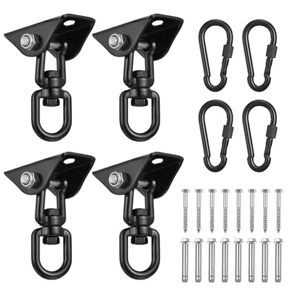 Albo Heavy Duty Swing Hangers 4 Pack, 2650 LBS - color: Black, size: 4 Pieces