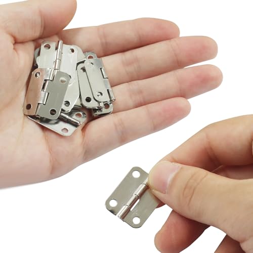 Murtenze 24Pcs Butt Hinge, 1" x 3/4", Silver - color: Silver, size: 1 Inch - 24PCS