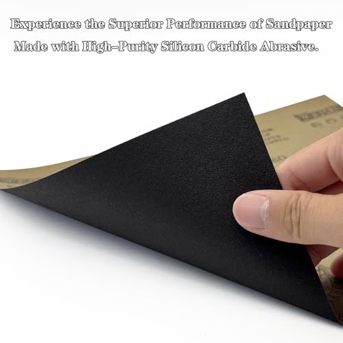 25 PCS 2000 Grit Wet Dry Sandpaper, 9x11 Inch Silicon Carbide Sheets - style: Grit 2000