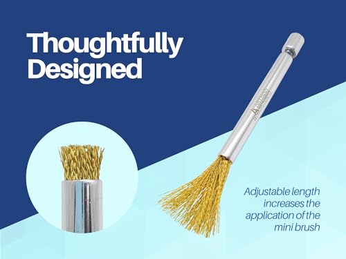 Artman Instruments Bur Brush Tough Brass Bristles with Adjustable Telescopic Handle Rust Cleaning Adjustable Handle