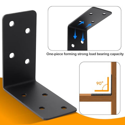 30 Pcs 3"x3"x1.5" Metal Corner Braces, 14-Gauge L Brackets for Wood - size: 3X3X1.5