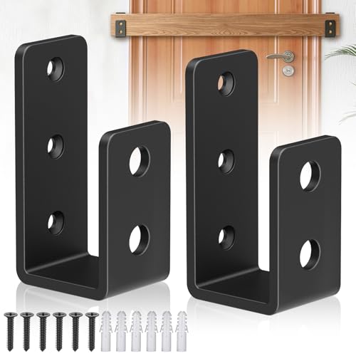 2x4 Door Barricade Brackets, 3mm Door Reinforcement Security Brackets(2PCS) - size: 3mm 2PCS