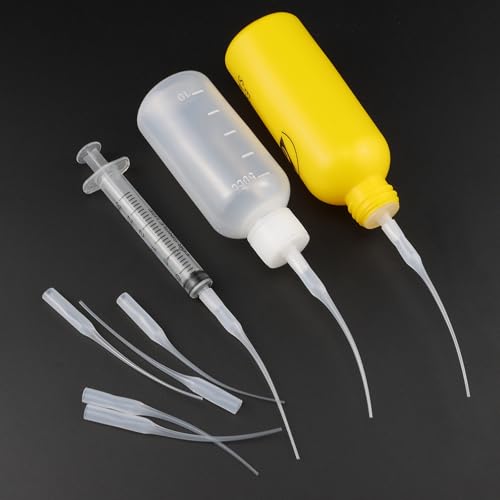 200pcs Glue Tips Plastic Glue Bottle Tips Glue Extender Precision Applicator for Hobby, Crafting, Lab Dispensing,Adhesive Dispensers