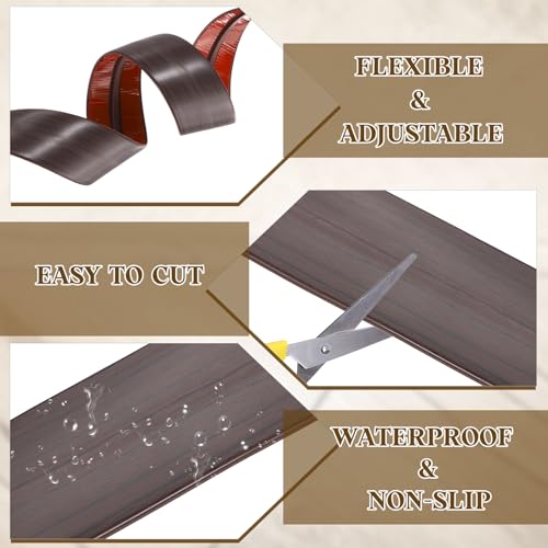 uxcell T-Molding Transition Strips, 3.28 ftx1.97" (LxW) PVC, Black Walnut - color: Black Walnut, size: 3.28 ft x 1.97"