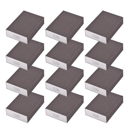 12Pcs 320Grit Sanding Sponges, Wet Dry Sanding Blocks - size: 320Grit