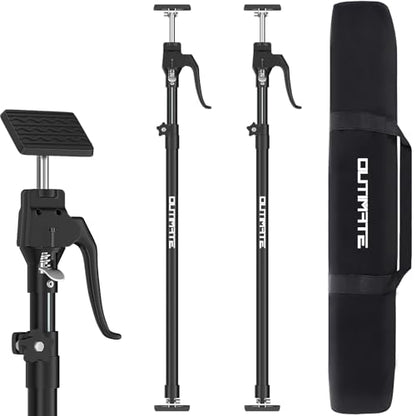 Third Hand Support Pole Heavy Duty, Cabinet Jacks for Installing Cabinets with 154 LBS Capacity and Expand from 49-1/5 to 114-1/5 in, 2-PC - size: Long 2pcs（49.2 ~ 114.2 inches）