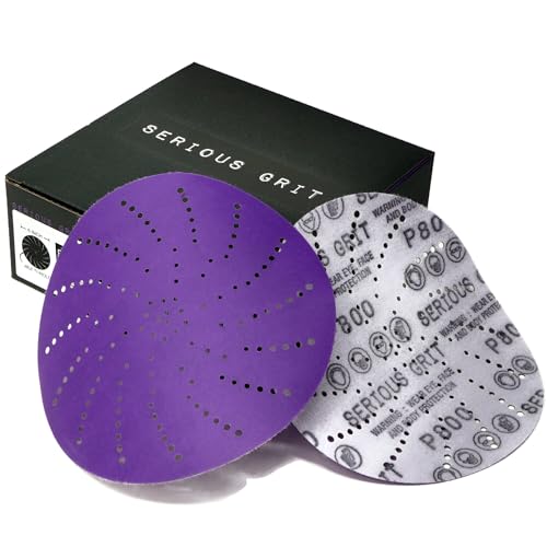 Serious Grit - 6-Inch P800 Grit Ceramic Multi-Hole Sanding Discs - 50 Pack - size: 800 Grit