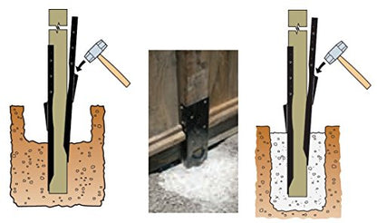 2 Pack Simpson Strong Tie FPBM44E E-Z Mender 4x4 Post Repair Bracket with Black Finish (1 Pair)