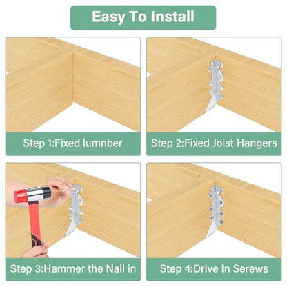 2x8 Joist Hangers 25PCS 20Gauge Rafter Bracket Double Shear Hanger