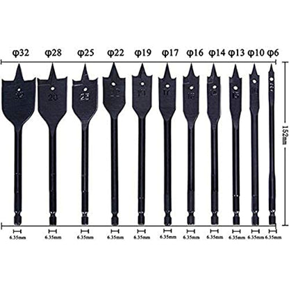 20mm Flat Wood Drill Bit, High Carbon Steel Spade Drill Bits for Soft & Hard Wood, Plywood, Chipboards - size: 20mm