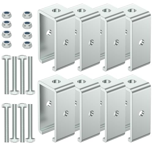 SKTREX Channel Trolley Track Hanger Bracket for UNISTRUT Strut Channel, 1-5/8 Intermediate Support Hange Bracket for All 1-5/8" Channel Trolley Track (8) - style: 8 pack