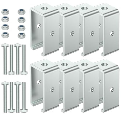 SKTREX Channel Trolley Track Hanger Bracket for UNISTRUT Strut Channel, 1-5/8 Intermediate Support Hange Bracket for All 1-5/8" Channel Trolley Track (8) - style: 8 pack