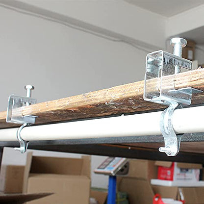 10Pcs Cable Clamp for Pipe, Conduit Hanger with Beam Clamp, Cable Hangers for Wire, I Beam Clamps
