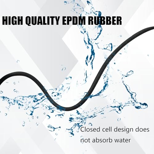 Backer Rod 1/4 Inch, EPDM Rubber Foam Caulk Saver 16.4' Black Weather Strip Seal for Concrete Joints, Wall Cracks, Driveway and Joint Fillers. - style: Black-16.4'