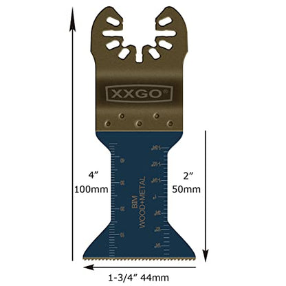 XXGO 4 Pcs Bi Metal Titanium Oscillating Multi Tool Blades - size: Bi Metal Titanium Multitool Blade - 4 Pcs