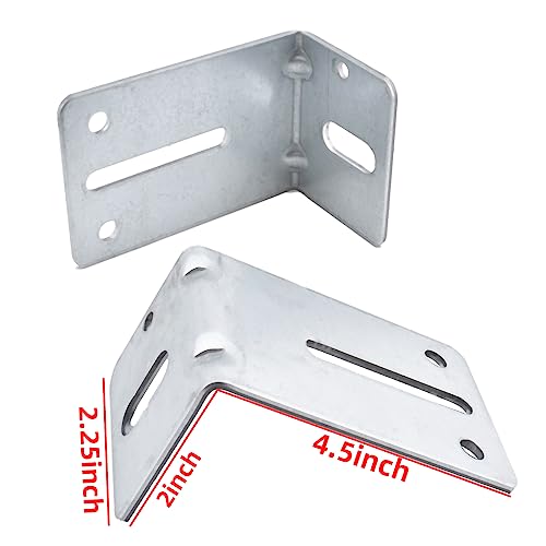 4 Pack Garage Door Track Jamb Bracket, Heavy Duty 12 Gauge Steel Garage Door Parts, Garage Door J10 Track Bracket for Garage Door Reinforcement (115mm) - size: 115mm