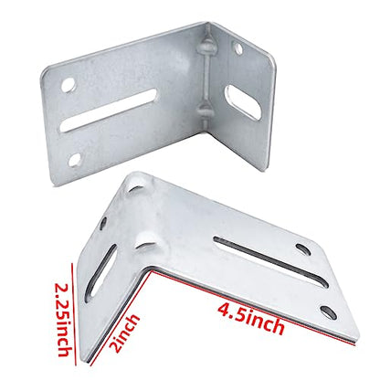 4 Pack Garage Door Track Jamb Bracket, Heavy Duty 12 Gauge Steel Garage Door Parts, Garage Door J10 Track Bracket for Garage Door Reinforcement (115mm) - size: 115mm