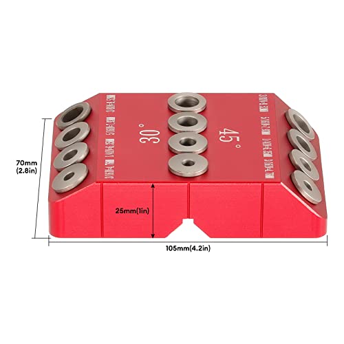 30°, 45°, 90° Angle Drill Guide Jig for Straight or Angled Holes 4 Sizes