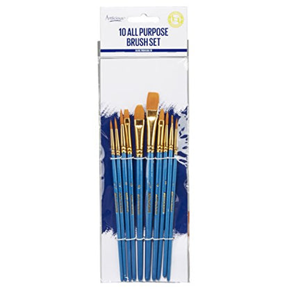 Artlicious Craft Paint Brushes Set for Kids, Acrylic Painting, 10 Pack - style: 10 Pack