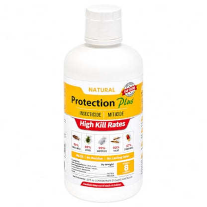 Eco-Safe Plant Protection, Broad Spectrum Insecticide, Fungicide, Miticide; Kill and Repel Mites, Whitefly, Aphids, Thrips, More; EPM Protection Plus 32 Concentrated Ounces - size: 32 oz Concentrate