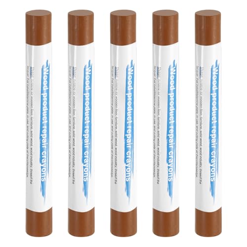 HARFINGTON 5pcs Wood Filler Sticks Wooden Wax Touch Up Furniture Repair Crayons for Scratch Hole Wood, Birch - color: Birch