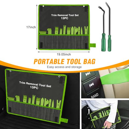 GOOACC 13PCS Nylon Trim Removal Tool Set - color: Green, size: 13Pcs