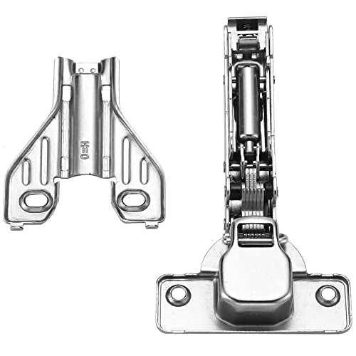 2Pcs Soft Close Face Frame Cabinet Hinges 50% Faster Install - size: 1 Pair