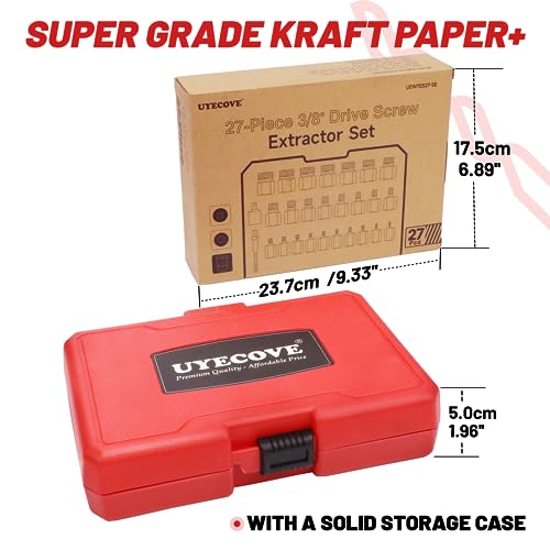 27Pcs Screw Extractor Set Hex Head Multi-Spline Easy Out - size: 27Pcs