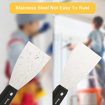 7 PCS Stainless Putty Knife Set Drywall Paint Stripper Scraper Tools