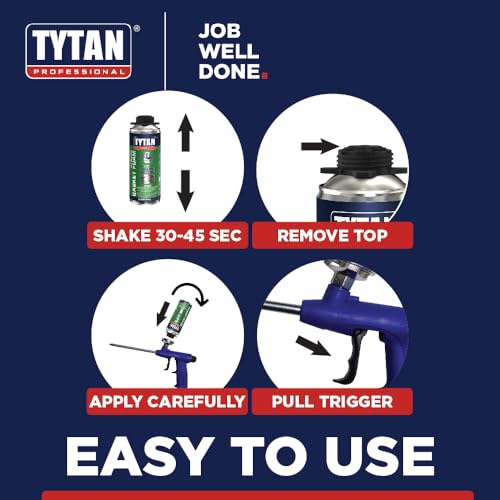 TYTAN Professional Gasket Foam Sealant – 14oz Can – Creates Airtight Seal Between Framing & Drywall – Improves Energy Efficiency (12 Can Kit) - style: 12 Can Kit