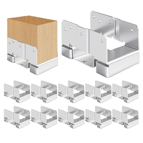 10Pcs 4x6 Post Base Brackets Fit for Concrete Sliver - size: Sliver