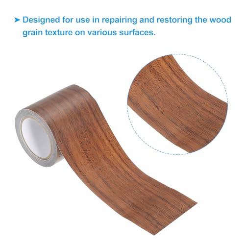 PATIKIL Wood Grain Repair Tape 3.15" X15',Self Adhesive,Dark Brown Oak - color: Dark Brown Oak, size: 3.15" x 15'
