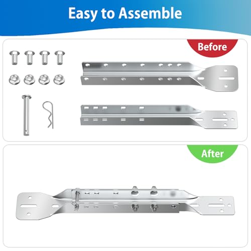 2 Pack Garage Door Opener Reinforcement Bracket, Adjustable to 18", 21" or 24", Galvanized Steel
