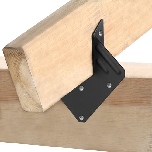 GBGS 20 Pack Hurricane Ties for 2x4,2x6 Wood Rafters,13 Gauge,Black