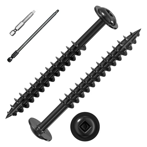 Wensilon Pocket Hole Screws, #8 x 2, Square Drive, Black, 5lbs 600pcs - color: Black, size: 8*2"