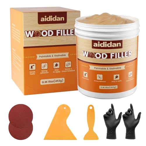 Wood Filler, Wood Putty, Wood Hole Filler, 16 Oz Natural Wood Repair Kit - color: Natural