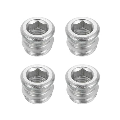 MECCANIXITY 4Pcs Threaded Inserts Nuts, M6x10mm Hex Socket Drive Nut Inserts for Wood - 304 Stainless Steel Screws Furniture Screw in Nuts Bolt Fastener Connector Wood - size: M6x10mm