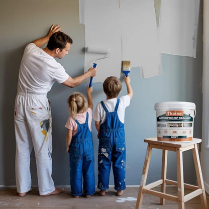 Tkaimy Polyurethane Waterproof Coating, 175oz, Grey, Fix Leaks & Cracks - color: Grey, size: 175 OZ