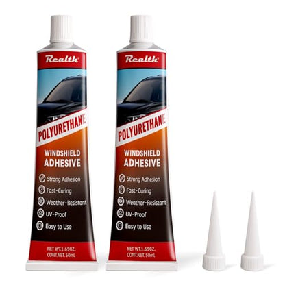 Polyurethane Windshield Adhesive & Sealant 50ML 2 Pack Weather Resistant - size: 50ml, style: 2 Pack