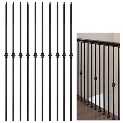 10 Pcs Wrought Iron Balusters, Single Knuckle Balusters
