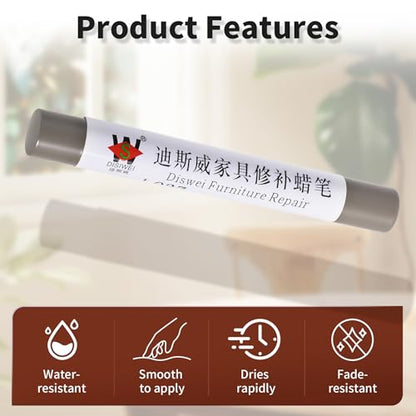 Wood Filler Sticks, Stone Texture, Scratch Repair Crayons - color: Stone Texture